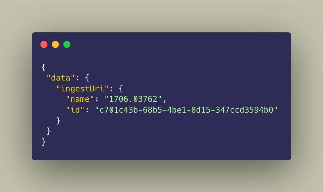 ingestURI mutation example in the Graphlit API